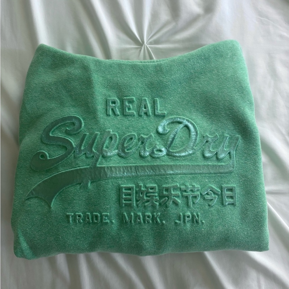 Superdry Mint Green Logo Sweatshirt